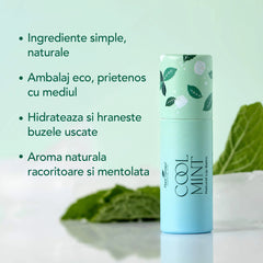 Balsam de buze Menta Racoritoare - Natural Lip Balm Cool Mint